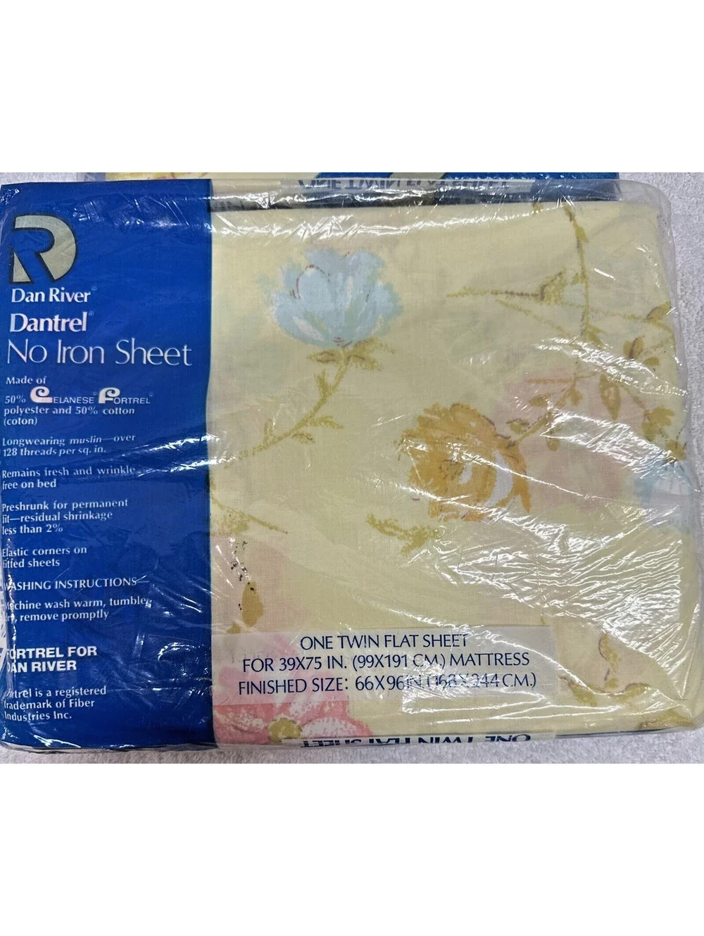 Dan River Dantrel Muslin Twin Flat and Fitted Sheet Set NOS Vintage USA